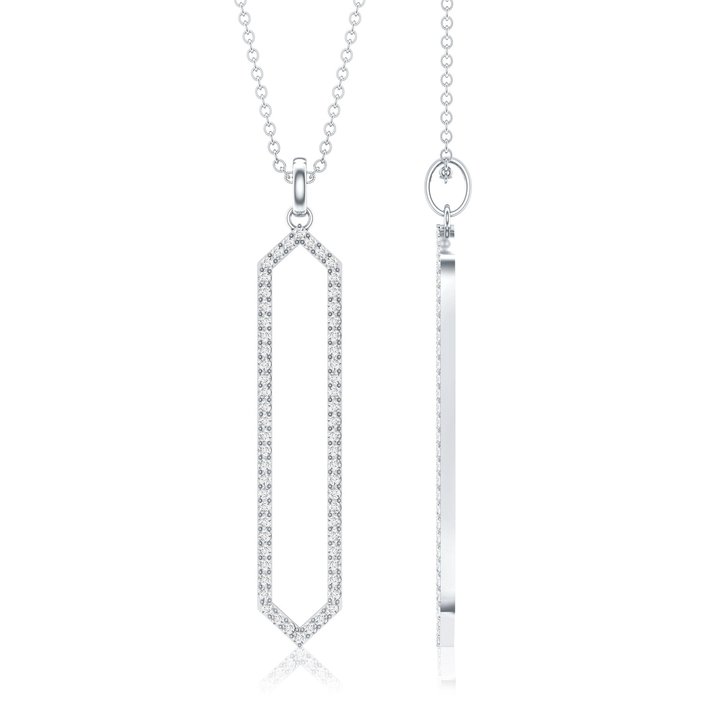 Collar Geométrico de Diamantes Certificados para Mujer