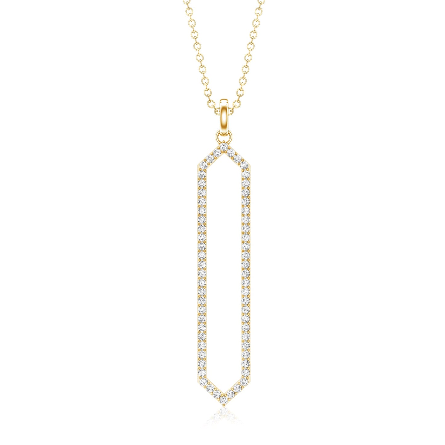 Collar Geométrico de Diamantes Certificados para Mujer