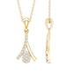 Certified Round Cut Diamond Cluster Necklace
