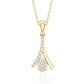 Certified Round Cut Diamond Cluster Necklace