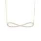 Diamond Sideway Infinity Pendant Necklace