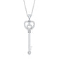 Vintage Style Diamond Key Necklace For Women