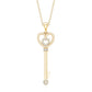 Vintage Style Diamond Key Necklace For Women