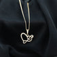 Diamond Heart and Music Note Necklace