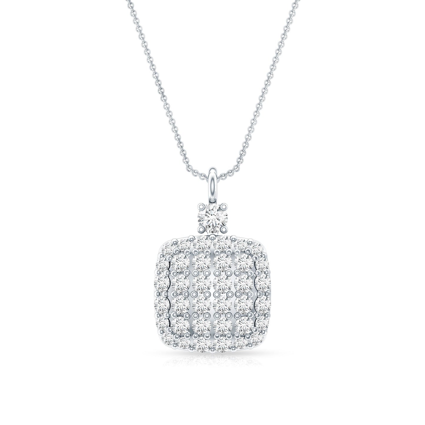 Certified Brilliant Cut Diamond Pendant Necklace