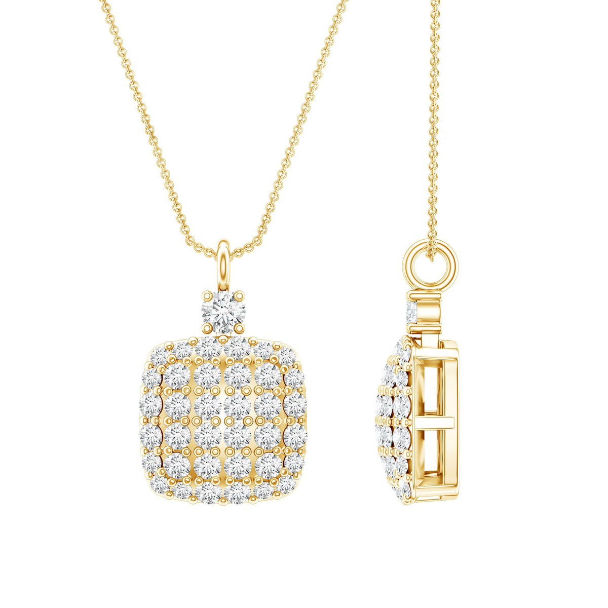 Certified Brilliant Cut Diamond Pendant Necklace