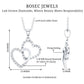 Pave Set Diamond Double Heart Necklace