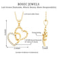 Pave Set Diamond Double Heart Necklace