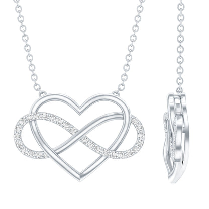 Certified Diamond Infinity Heart Necklace