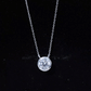 1 Carat Moissanite Solitaire Necklace in Bezel Setting