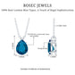 1.75 Carat London Blue Topaz Solitaire Teardrop Necklace With Chain
