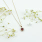 Cushion Cut Garnet and Moissanite Halo Pendant Necklace With Chain