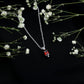 0.75 Carat Marquise Cut Garnet Solitaire Necklace With Chain