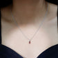 0.75 Carat Marquise Cut Garnet Solitaire Necklace With Chain