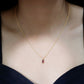 0.75 Carat Marquise Cut Garnet Solitaire Necklace With Chain
