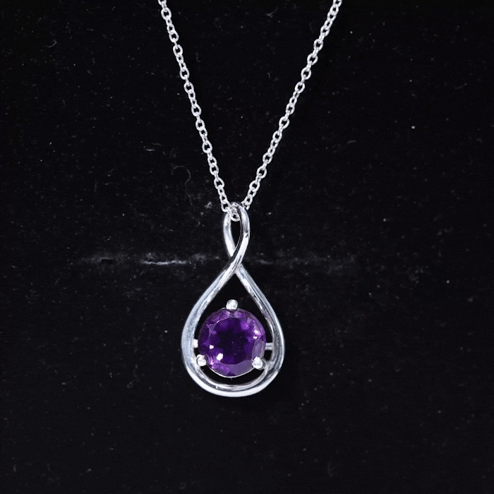 Colgante de Infinito de Amatista Real de 1,2 CT