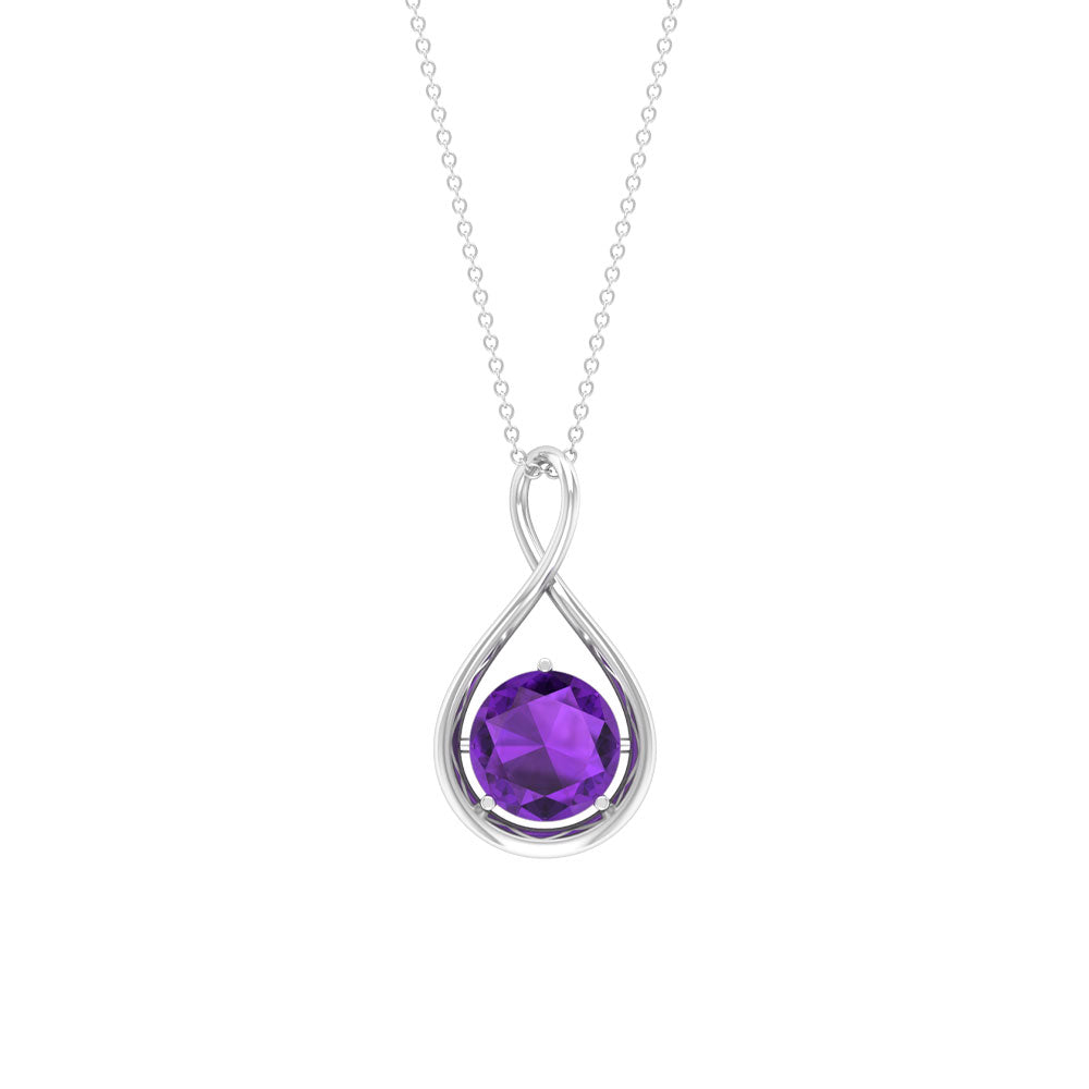Colgante de Infinito de Amatista Real de 1,2 CT