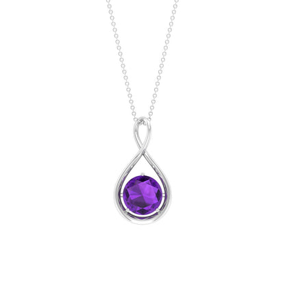 Colgante de Infinito de Amatista Real de 1,2 CT