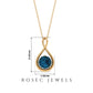 2 CT London Blue Topaz Infinity Pendant Necklace