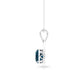 2 CT London Blue Topaz Infinity Pendant Necklace