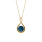 2 CT London Blue Topaz Infinity Pendant Necklace