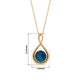 2 CT London Blue Topaz Infinity Pendant Necklace