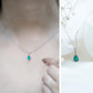 Pear Cut Emerald Solitaire Pendant with Diamond Accent Bail