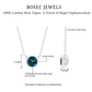 0.6 Carat Round London Blue Topaz Solitaire Necklace in Bezel Setting