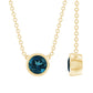 0.6 Carat Round London Blue Topaz Solitaire Necklace in Bezel Setting