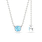 Minimalist Solitaire Aquamarine Birthstone Necklace