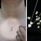 Certified Moissanite Double Heart Necklace in Prong Setting
