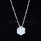 Solitaire Ethiopian Opal Hexagon Pendant Necklace