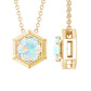 Solitaire Ethiopian Opal Hexagon Pendant Necklace