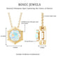 Solitaire Ethiopian Opal Hexagon Pendant Necklace