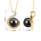 Real 8 Carat Tahitian Black Pearl Necklace with Diamond