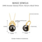 8 Carat Black Tahitian Pearl Solitaire Pendant with Leaf Motif