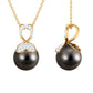 Nature Inspired 8 Carat Tahitian Pearl and Diamond Drop Pendant