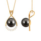 8 Carat Black Tahitian Pearl and Diamond Infinity Drop Pendant