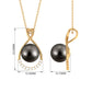 8 Carat Black Tahitian Pearl and Diamond Infinity Drop Pendant