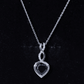 2 Carat Black Onyx Infinity Heart Pendant with Diamond