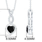 2 Carat Black Onyx Infinity Heart Pendant with Diamond