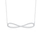 Diamond Sideway Infinity Pendant Necklace