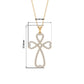 Certified Moissanite Heart Cross Pendant Necklace