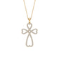 Certified Moissanite Heart Cross Pendant Necklace
