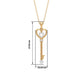Vintage Style Diamond Key Necklace For Women