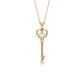Vintage Style Diamond Key Necklace For Women
