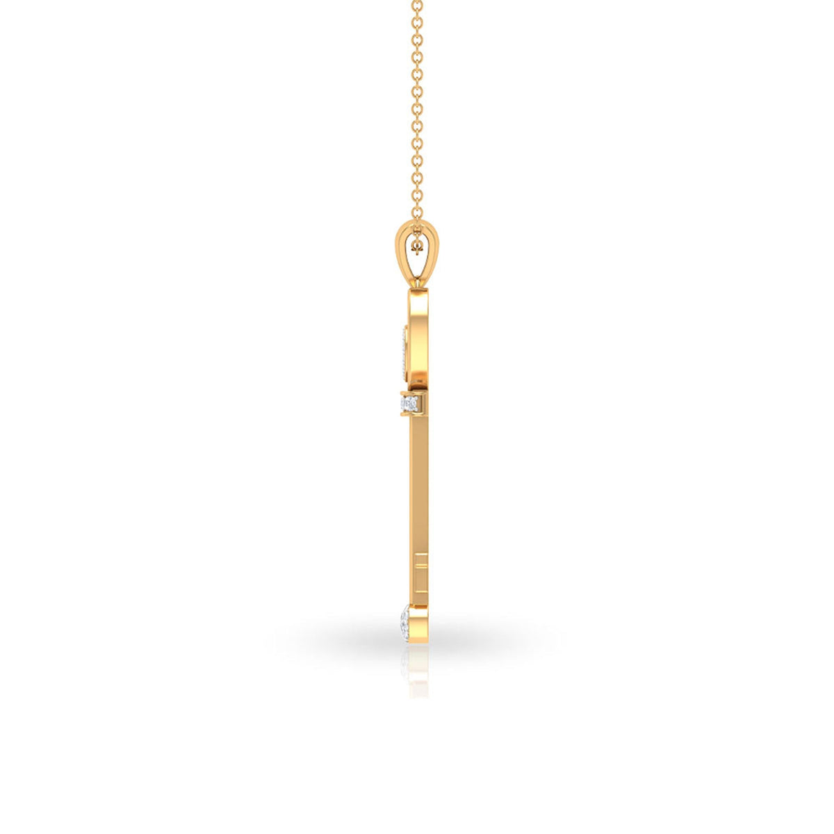Vintage Style Diamond Key Necklace For Women