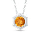 Colgante hexagonal de citrino natural de 1,2 quilates