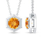 Colgante hexagonal de citrino natural de 1,2 quilates