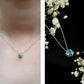 0.4 Carat Solitaire Emerald Hexagon Pendant Necklace
